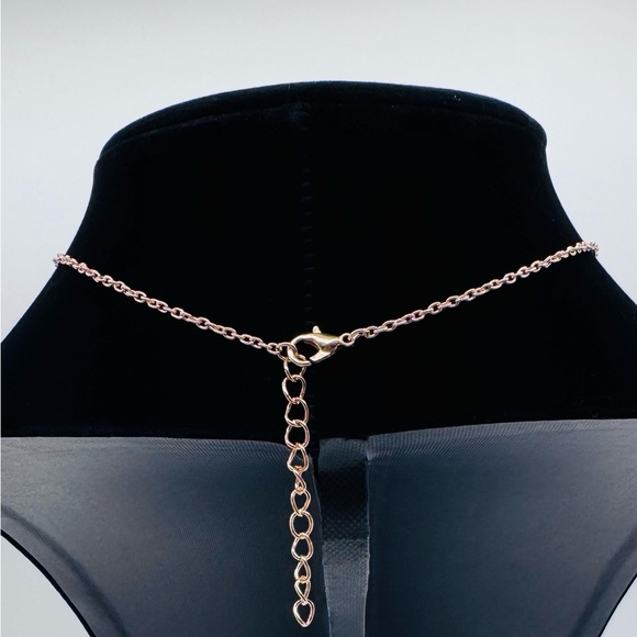 Gold Plated Crystal Rose Pendant Necklace | 18in | NWT - Picture 2 of 3